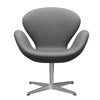  Swan Lounge Chair Satin Brushed Aluminium/Embrace Chocolate