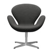  Swan Lounge Chair Satin Brushed Aluminium/Fame Dark Grey