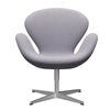  Swan Lounge Chair Satin Brushed Aluminium/Steelcut Siber Grey Light