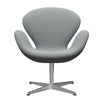  Swan Lounge Chair Satin Brushed Aluminium/Steelcut Trio Beige