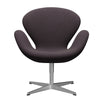  Swan Lounge Chair Satin Brushed Aluminium/Steelcut Trio Brown