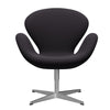 FRITZ HANSEN SWAN SALOUNGE satynowy szczotkowane aluminium/stalcut fiolet ciemny