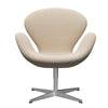  Swan Lounge Chair Satin Brushed Aluminium/Sunniva Cream/Sand