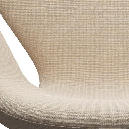 [product_category]-Fritz Hansen Swan Lounge Chair, Satin Brushed Aluminium/Sunniva Cream/Sand-Fritz Hansen-3320-SV423-SPAL-FRI-6