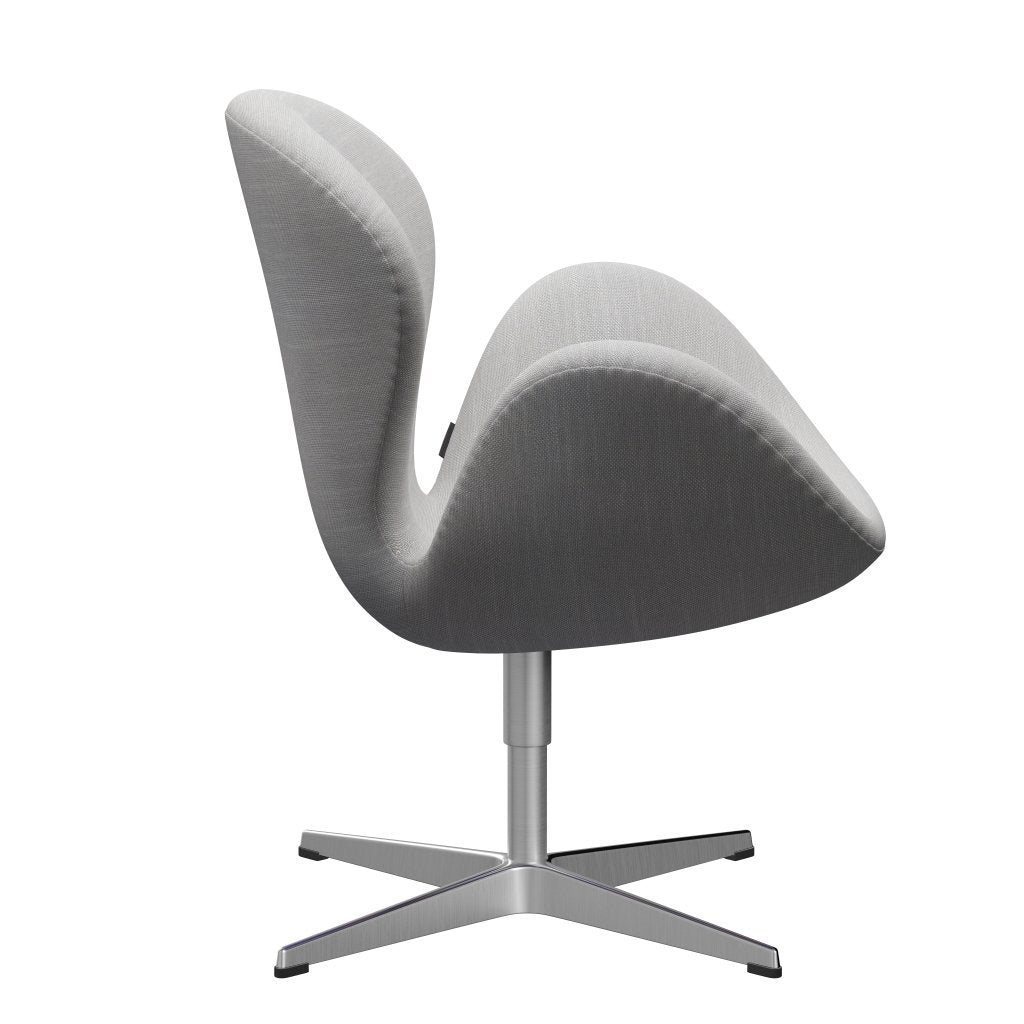 [product_category]-Fritz Hansen Swan Lounge Chair, Satin Brushed Aluminium/Sunniva Natural/Light Grey-Fritz Hansen-3320-SV713-SPAL-FRI-3