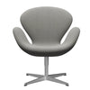  Swan Lounge Chair Satin Brushed Aluminium/Sunniva Sand/Light Grey