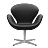 FRITZ HANSEN SWAN SALOUNGE Srebrny Gray/Aura Black