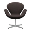  Swan Lounge Chair Silver Grey/Divina Md Chocolate