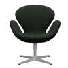 FRITZ HANSEN SWAN SALOUNGE Srebrny Gray/Divina Md Moss Green