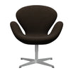 FRITZ HANSEN SWAN SALOUNGE Srebrny Gray/Divina Melange Dark Brown