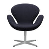 FRITZ HANSEN SWAN SALOUNGE Srebrny Gray/Divina Melange Grey/Purple