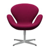 FRITZ HANSEN SWAN SALOUGE Srebrna szare/divina Melange Pink Lipstick