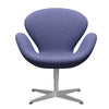 FRITZ HANSEN SWAN SALOUNGE Srebrny szary/divina Melange Fiolet Light