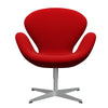  Swan Lounge Chair Silver Grey/Divina Red (623)