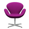 Fritz Hansen Swan Lounge, srebrny szary/divina Violet (666)