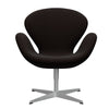  Swan Lounge Chair Silver Grey/Fame Dark Brown