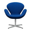 FRITZ HANSEN SWAN SALOUNGE Srebrny Gray/Hallingdal Blue/Light Turquoise