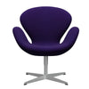  Swan Lounge Chair Silver Grey/Hallingdal Violet