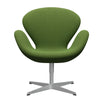  Swan Lounge Chair Silver Grey/Steelcut Trio Grass Green