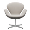  Swan Lounge Chair Silver Grey/Steelcut Wool White