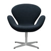  Swan Lounge Chair Silver Grey/Sunniva Black/Navy