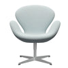  Swan Lounge Chair Silver Grey/Sunniva White/Light Blue