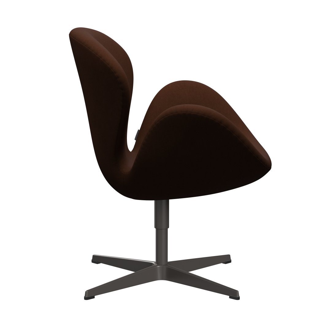 Fritz Hansen Swan Lounge Chair, Warm Graphite/Comfort Dark Brown