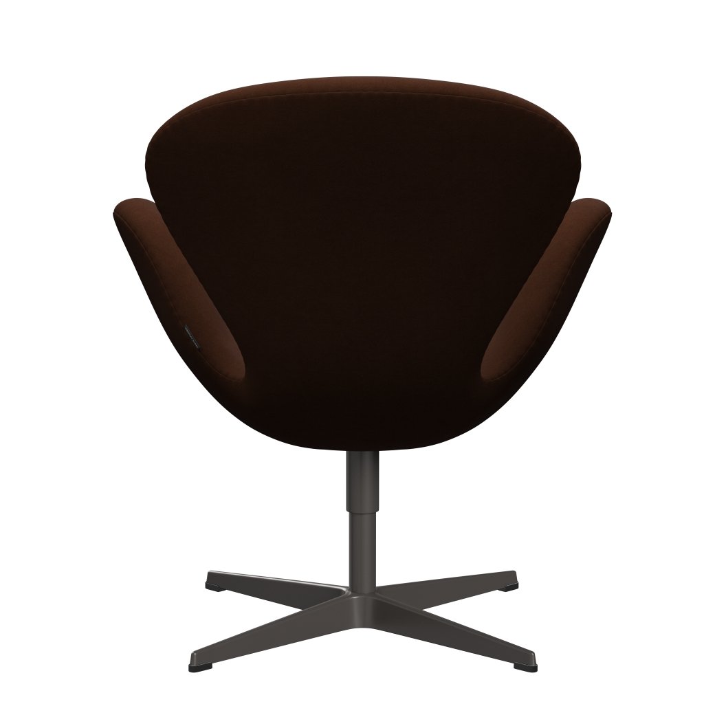 Fritz Hansen Swan Lounge Chair, Warm Graphite/Comfort Dark Brown