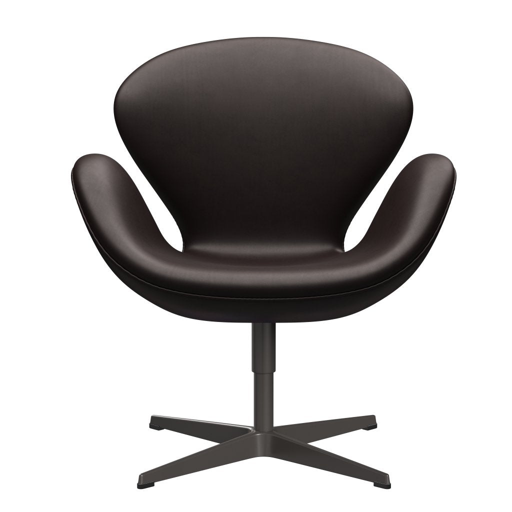 Fritz Hansen Swan Lounge, ciepły grafit/Grace Dark Brown