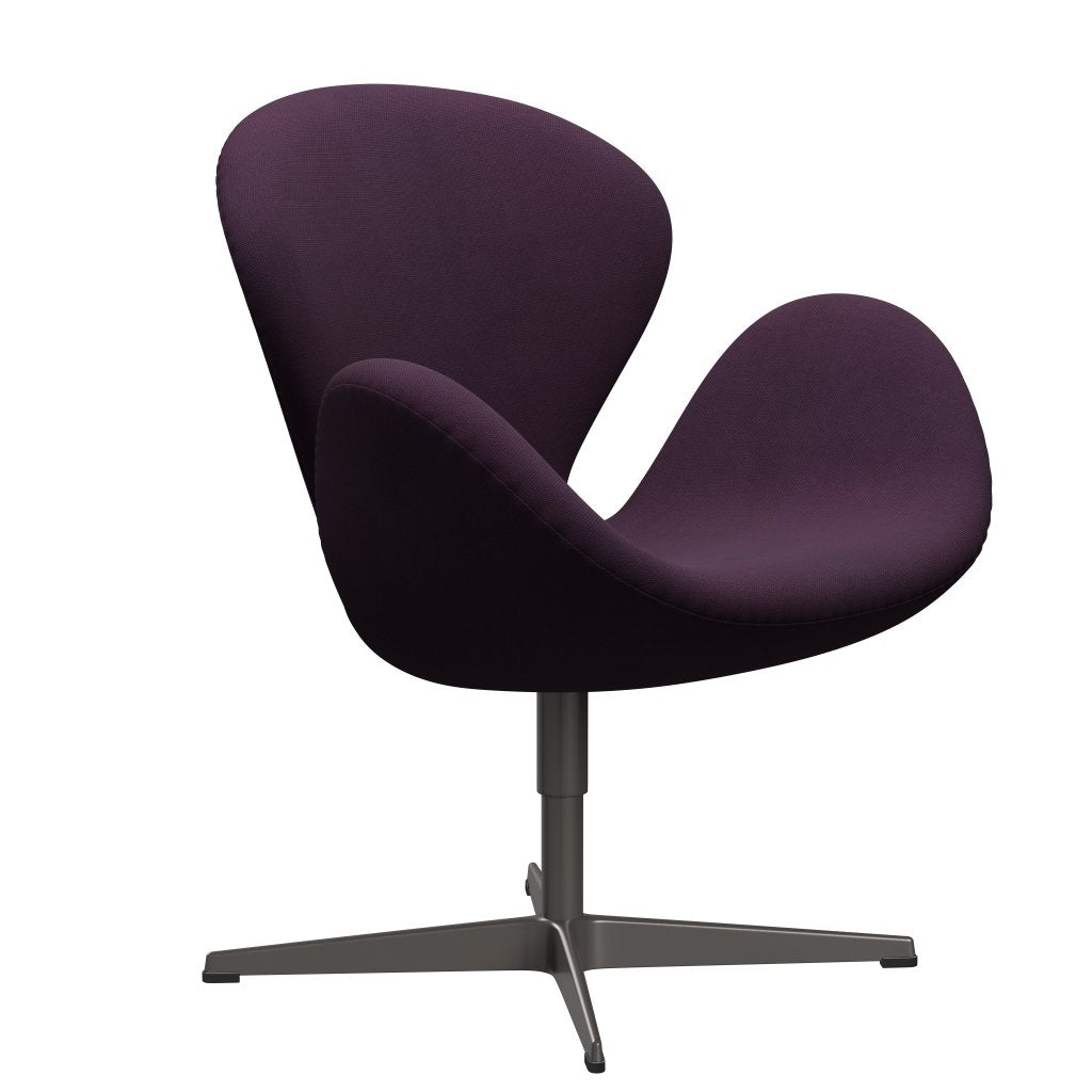 [product_category]-Fritz Hansen Swan Lounge Chair, Warm Graphite/Steelcut Middle Violet-Fritz Hansen-3320-STI625-WGBASE-FRI-2