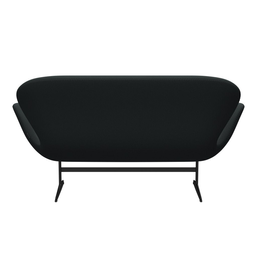 [product_category]-Fritz Hansen Swan Sofa 2 Seater, Black Lacquered/Capture Dark Deep Green-Fritz Hansen-3321-CP7101-BLLA-FRI-4