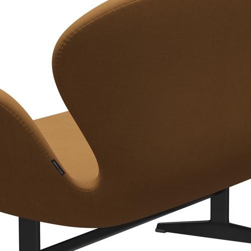 Fritz Hansen Swan Sofa 2 osobę, czarny lakier/komfort beżowy (09084)