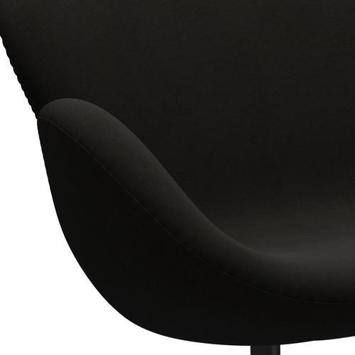 Fritz Hansen Swan Sofa 2 osobę, czarny lakier/komfort czarny (61013)