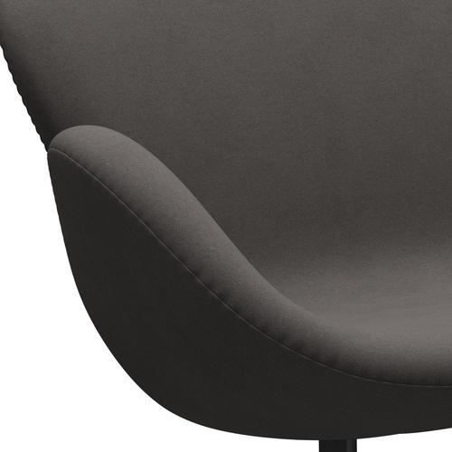 Fritz Hansen Swan Sofa 2 osobę, czarny lakier/komfort ciemnoszary (60008)