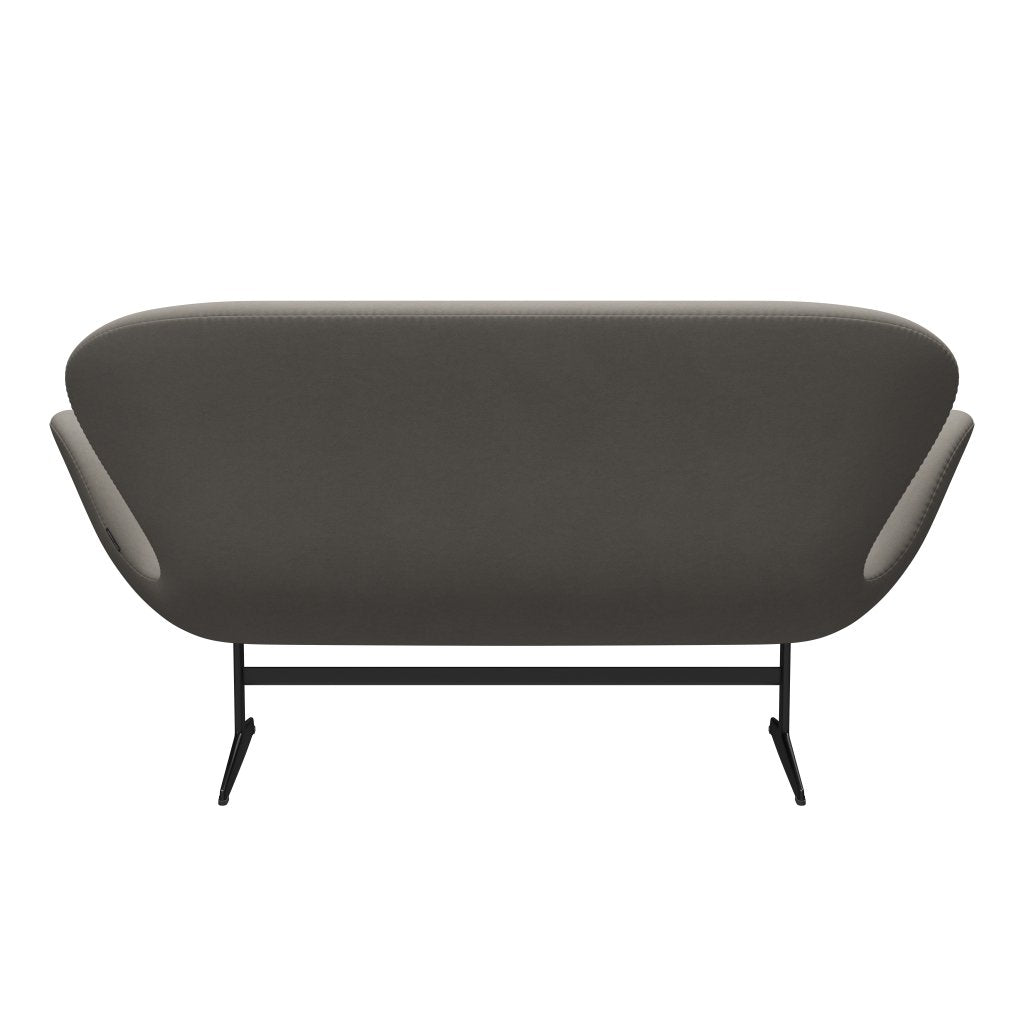 Fritz Hansen Swan Sofa 2 osobę, czarny lakier/komfort szary (60003)