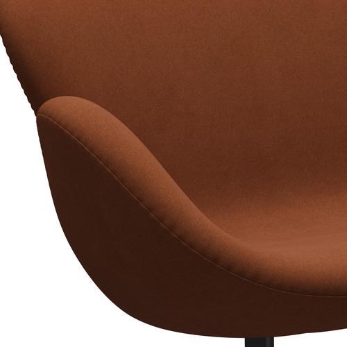 [product_category]-Fritz Hansen Swan Sofa 2 Seater, Black Lacquered/Divina Brown (346)-Fritz Hansen-3321-DIV346-BLLA-FRI-7