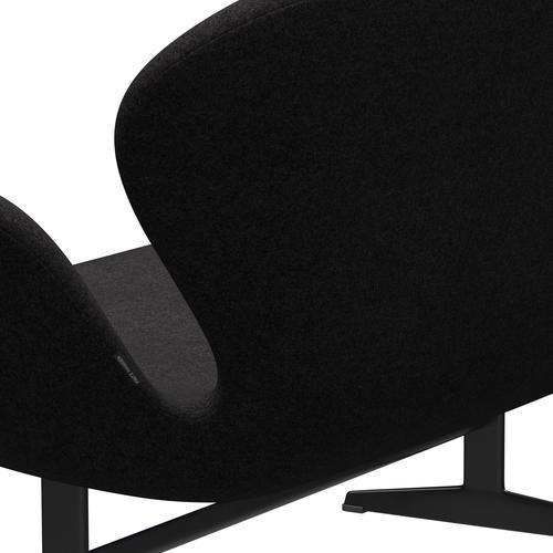 [product_category]-Fritz Hansen Swan Sofa 2 Seater, Black Lacquered/Divina Md Dark Grey-Fritz Hansen-3321-DMD293-BLLA-FRI-5