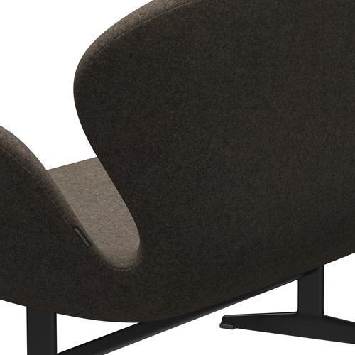 [product_category]-Fritz Hansen Swan Sofa 2 Seater, Black Lacquered/Divina Md Mole-Fritz Hansen-3321-DMD343-BLLA-FRI-5