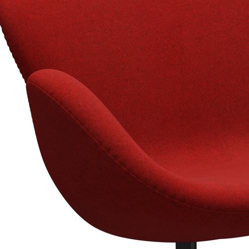 [product_category]-Fritz Hansen Swan Sofa 2 Seater, Black Lacquered/Divina Melange Red-Fritz Hansen-3321-DIM557-BLLA-FRI-7