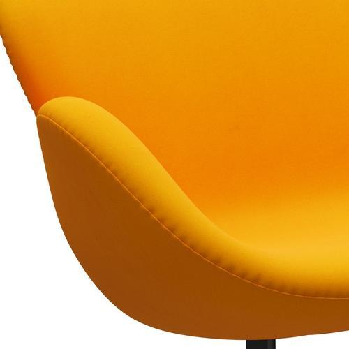 Fritz Hansen Swan Sofa 2, czarny lakier/Divina Orange (426)