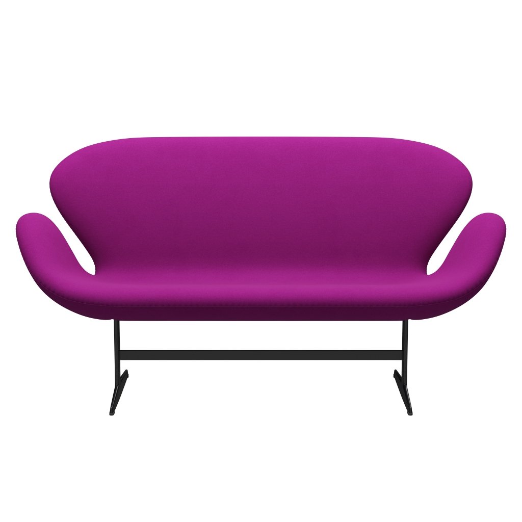 Fritz Hansen Swan Sofa 2, Black Lanquered/Divina Violet (666)