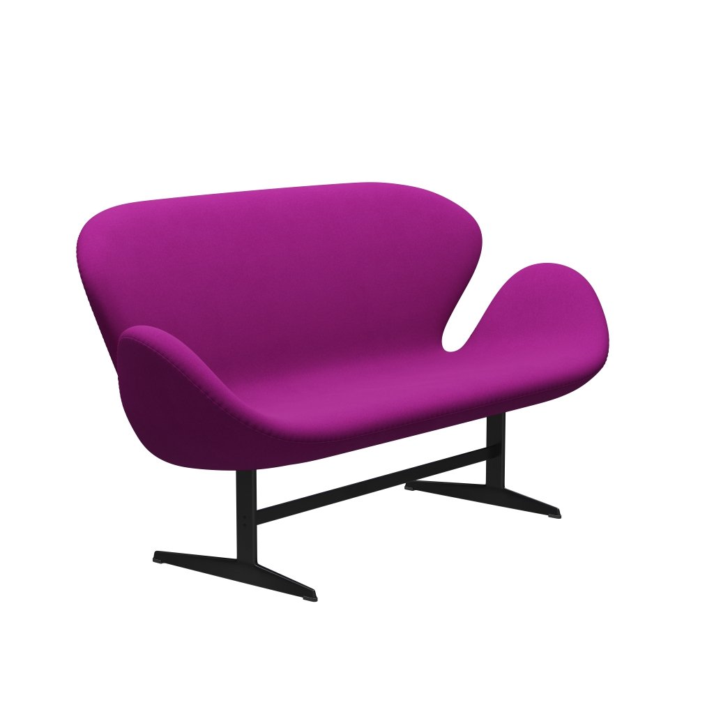 Fritz Hansen Swan Sofa 2, Black Lanquered/Divina Violet (666)