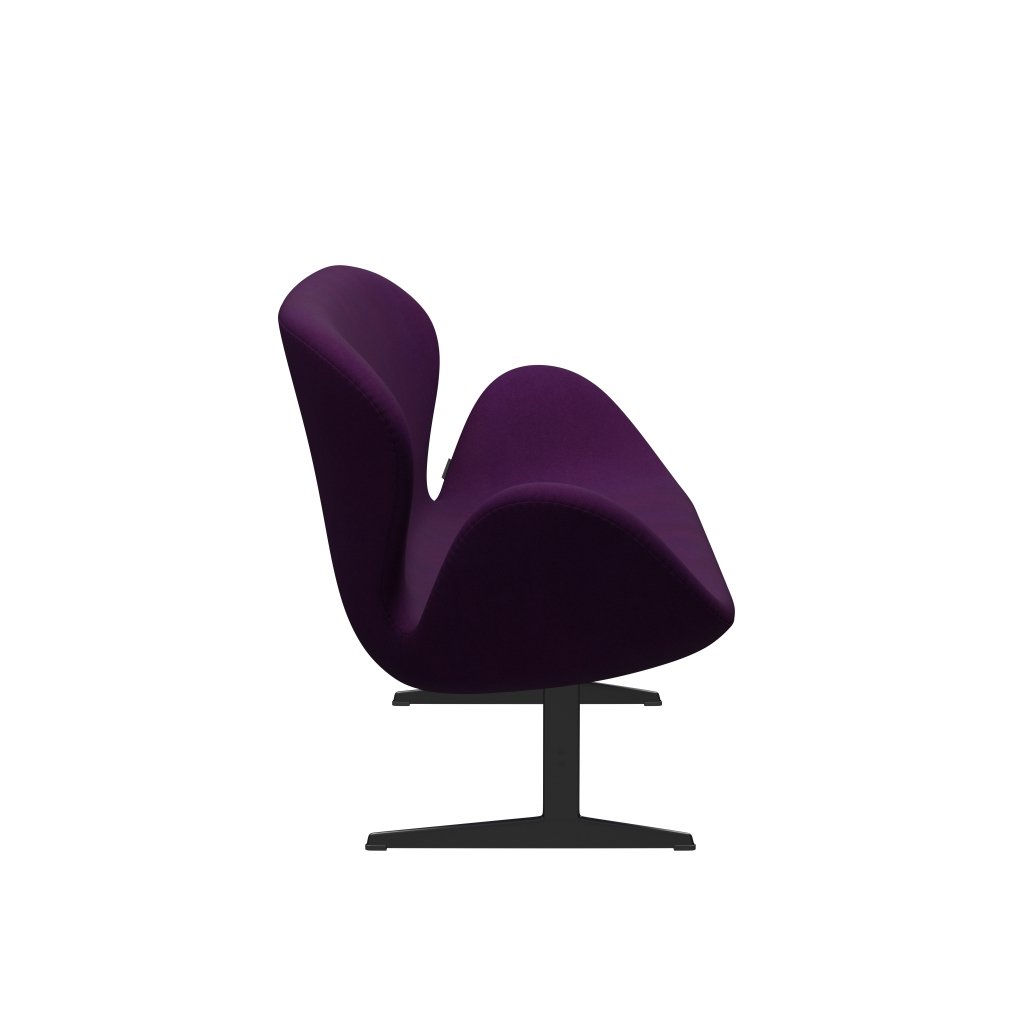 Fritz Hansen Swan Sofa 2, Black Lanquered/Divina Violet (696)