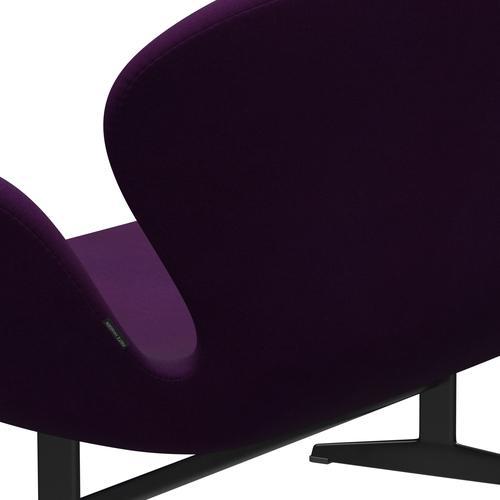 Fritz Hansen Swan Sofa 2, Black Lanquered/Divina Violet (696)