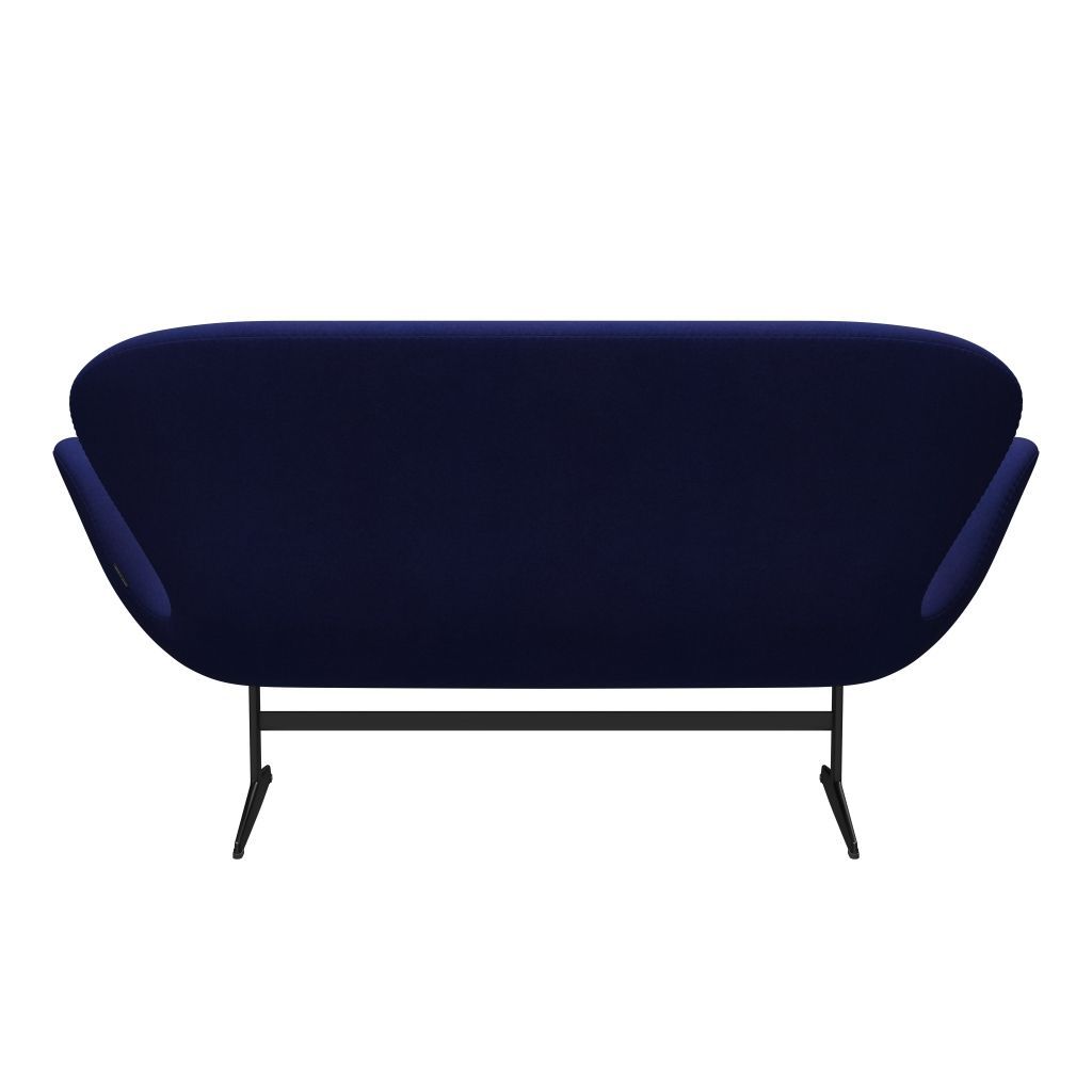 Fritz Hansen Swan Sofa 2 osobę, czarny lakier/Divina Violet Dark (684)