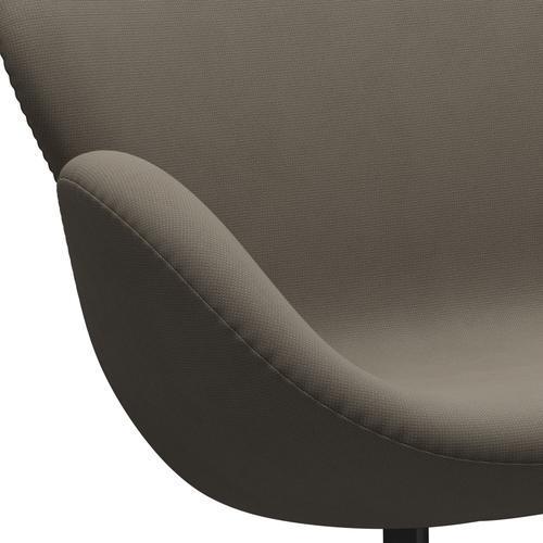 Fritz Hansen Swan Sofa 2 Seater, Black Lacquered/Fame Beige (61003)