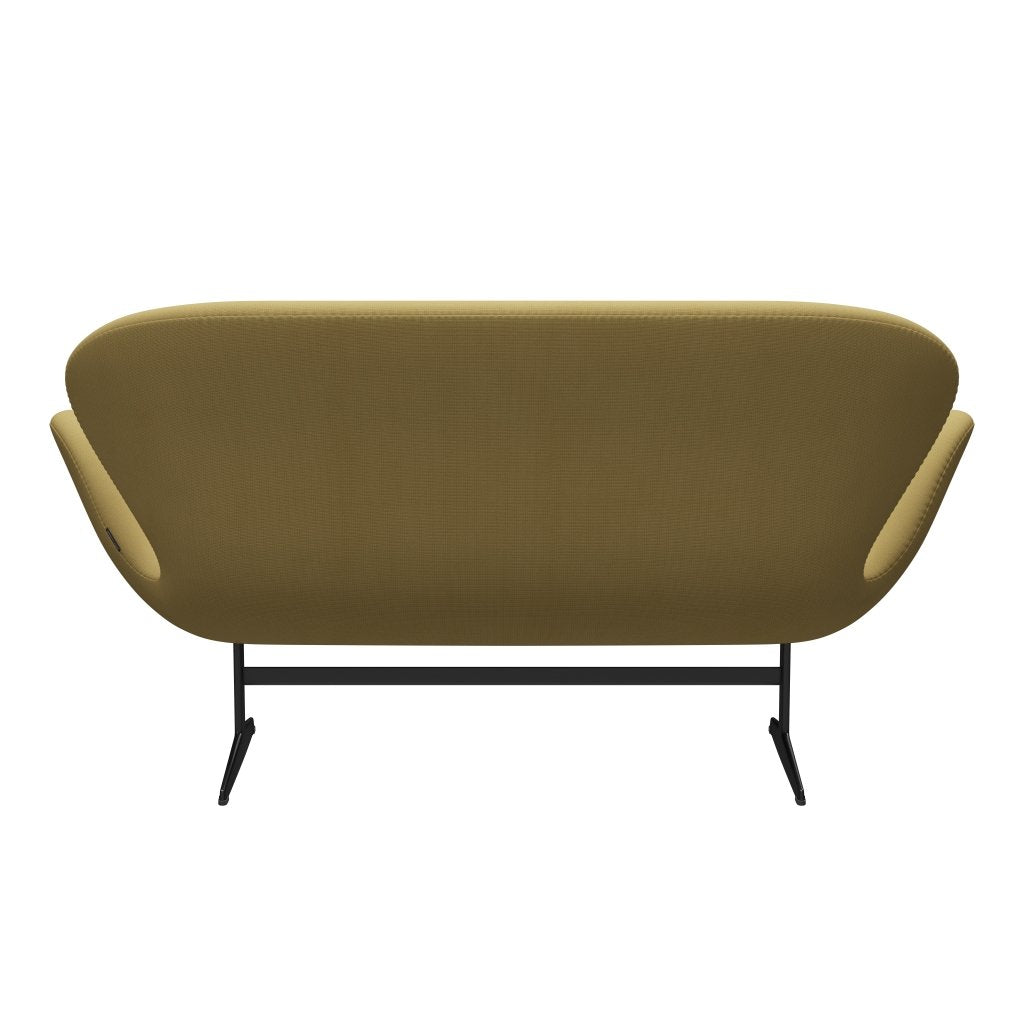 Fritz Hansen Swan Sofa 2 osobę, czarny lakier/sława beżowa (62068)