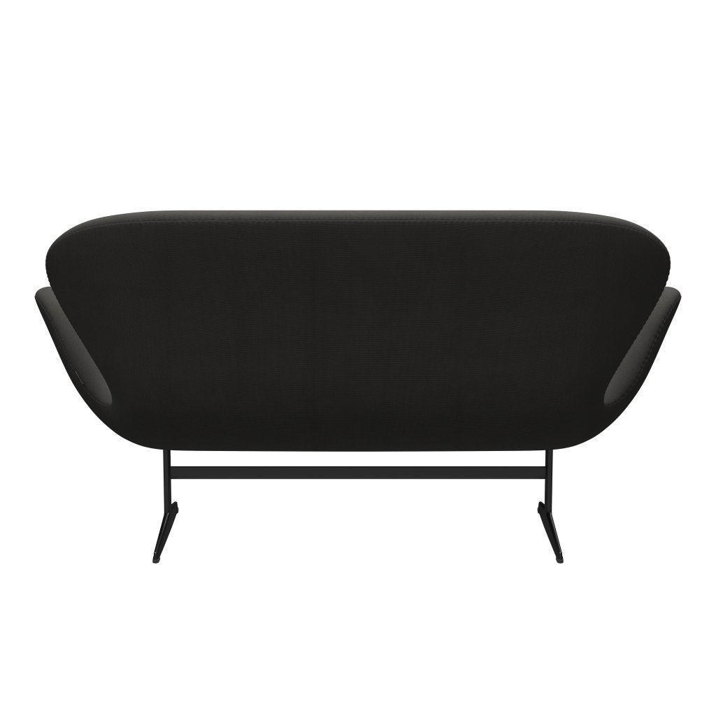 Fritz Hansen Swan Sofa 2 osobę, czarny lakier/sława brąz (61060)