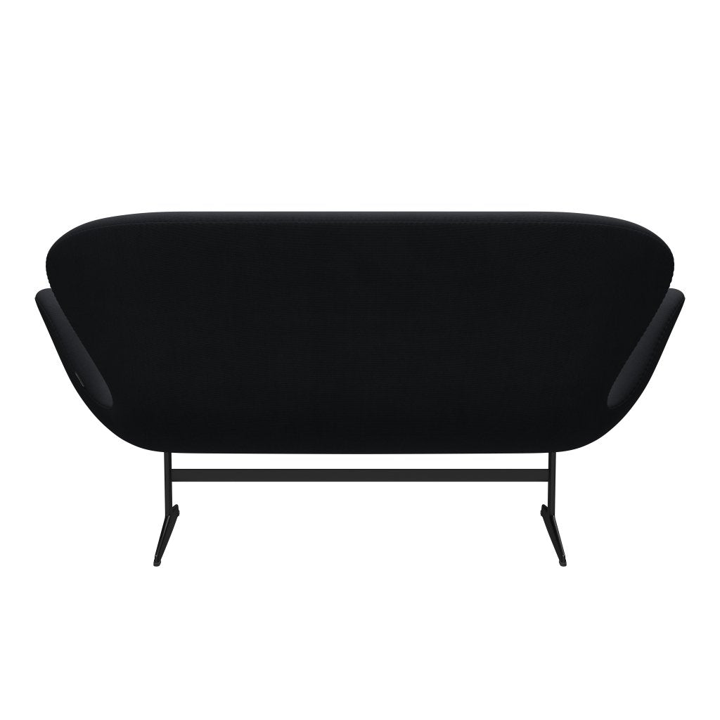 Fritz Hansen Swan Sofa 2 osobę, czarny lakier/sława szary (60019)