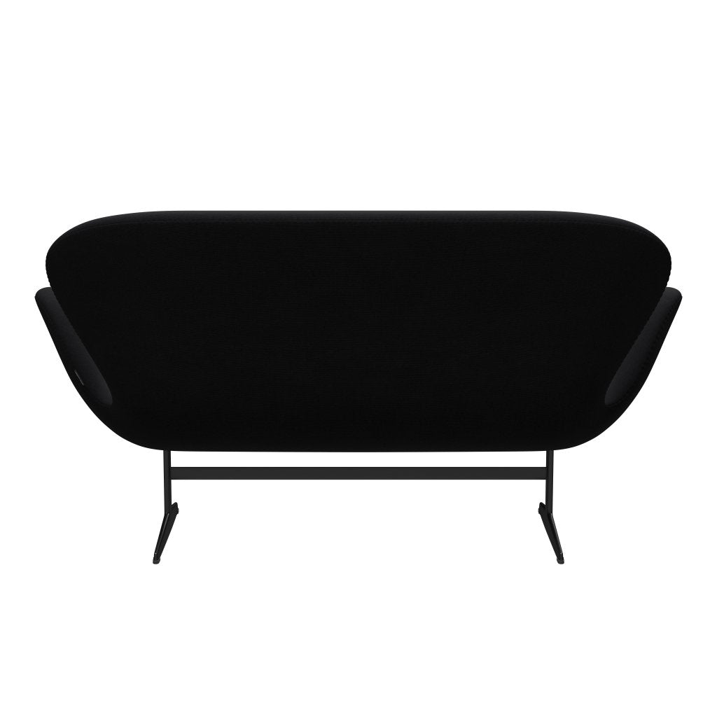 Fritz Hansen Swan Sofa 2, czarny lakier/sława szary (60051)